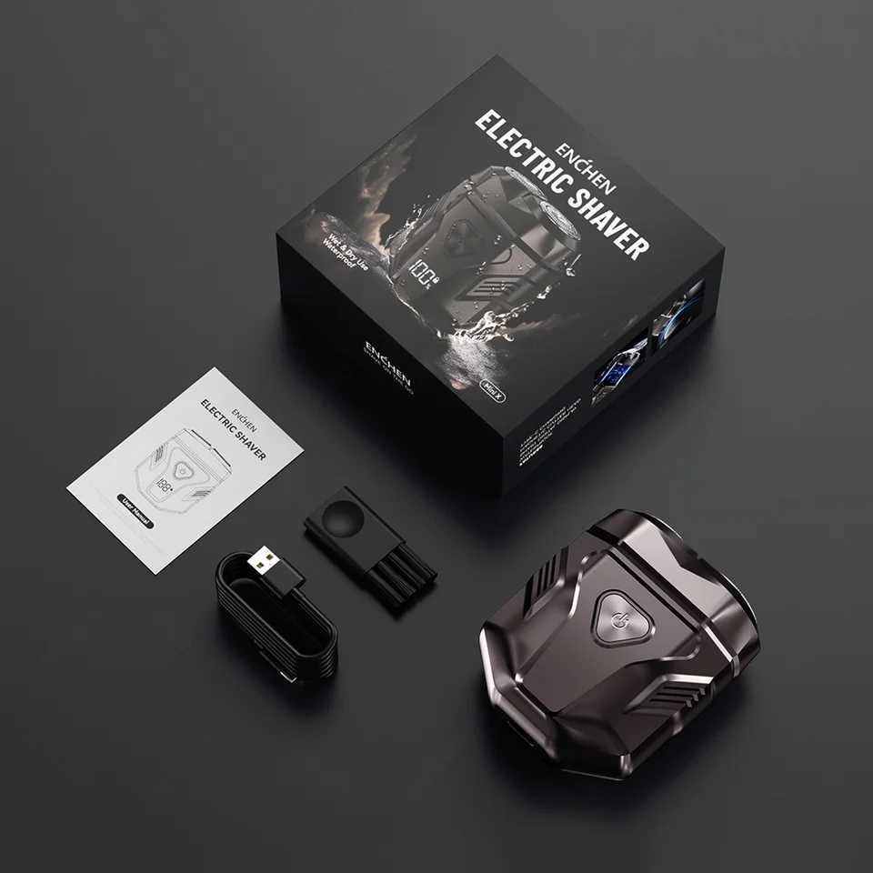 ENCHEN Mini X Mens Electric Shaver Beard trimmer Full body waterproof Type-C fast charging Safety lock design LED display W250625