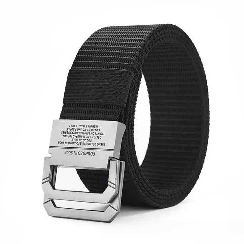 Fashion Simple Design Jeans Belt for Men Military Sports Strap Nylon Webbing Fabric Daily Canvas Casual Waist Belt W250625