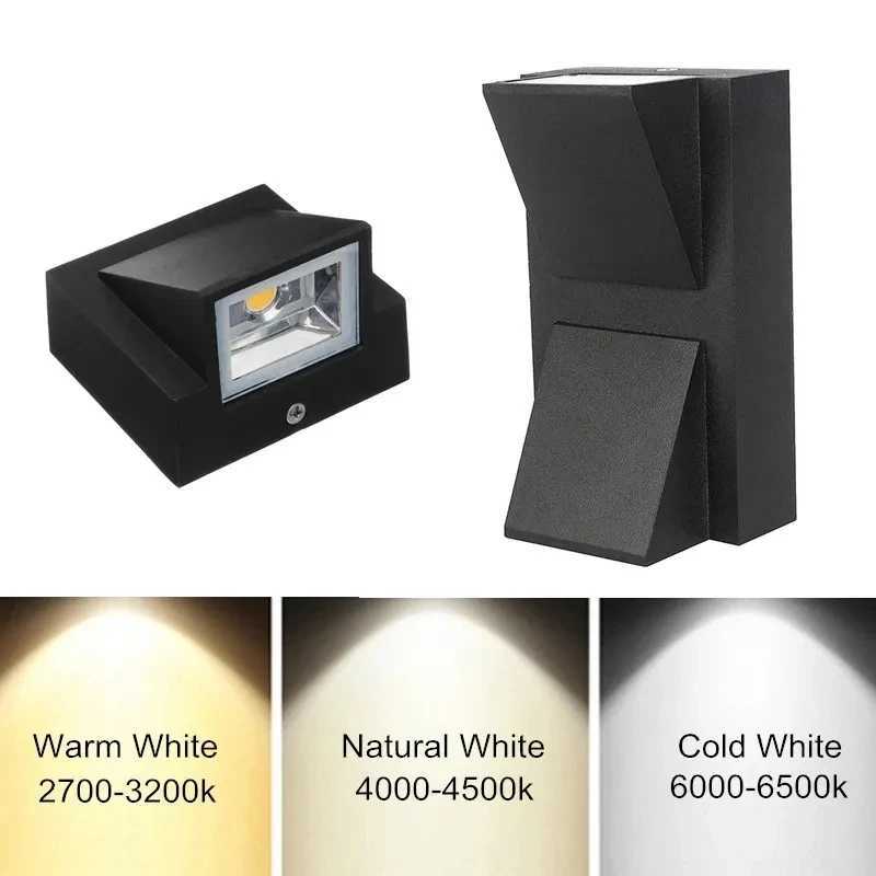 IP65 Waterproof 5W 10W Indoor Outdoor LED Wall Lamp Modern Aluminum Surface Mounted Cube LED Garden Porch Light AC110V-/220V XJ250624