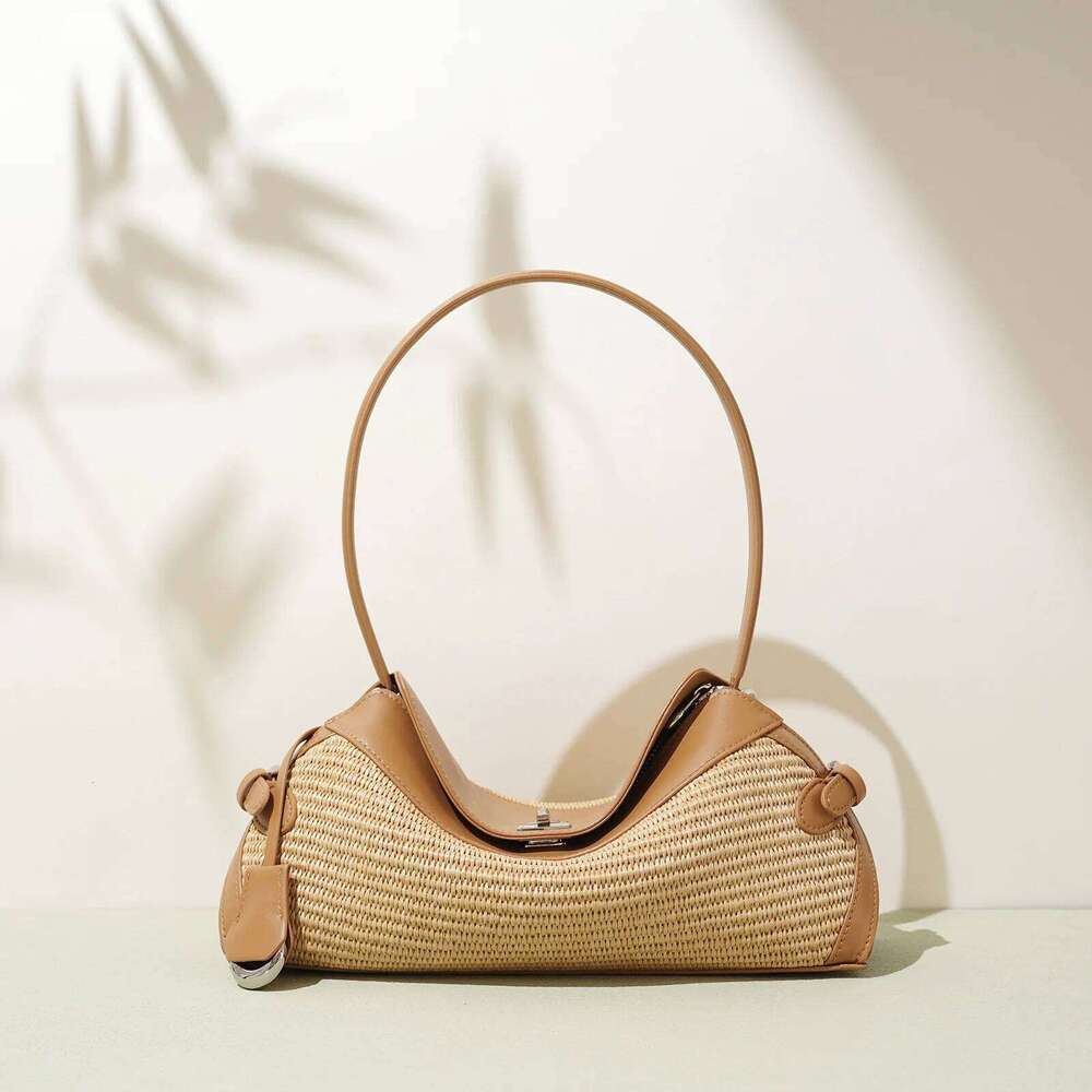 Luxurious Design Bags 2025 Handwoven Straw Beach Bag Large Capacity Crossbody Shoulder Tote Minimalist Summer Vacation Essentials Fashion Design