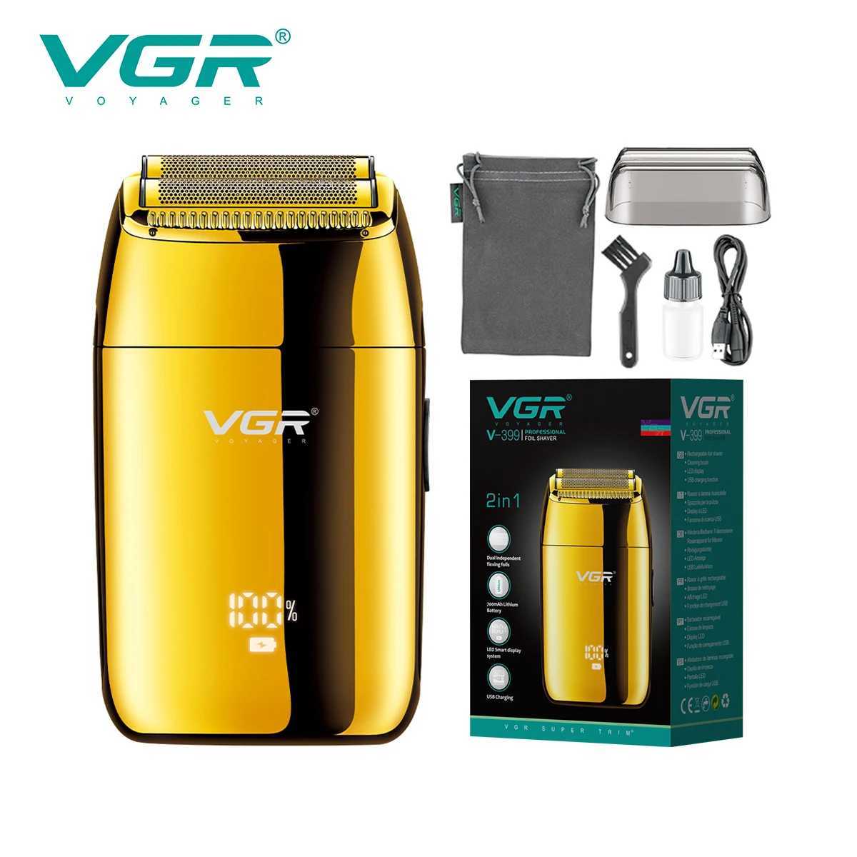 VGR Shaver Electric Razor Professional Face Bald Shaver Beard Trimmer Rechargeable Hair Trimmer Shaving Machine for Men V-399 W250625