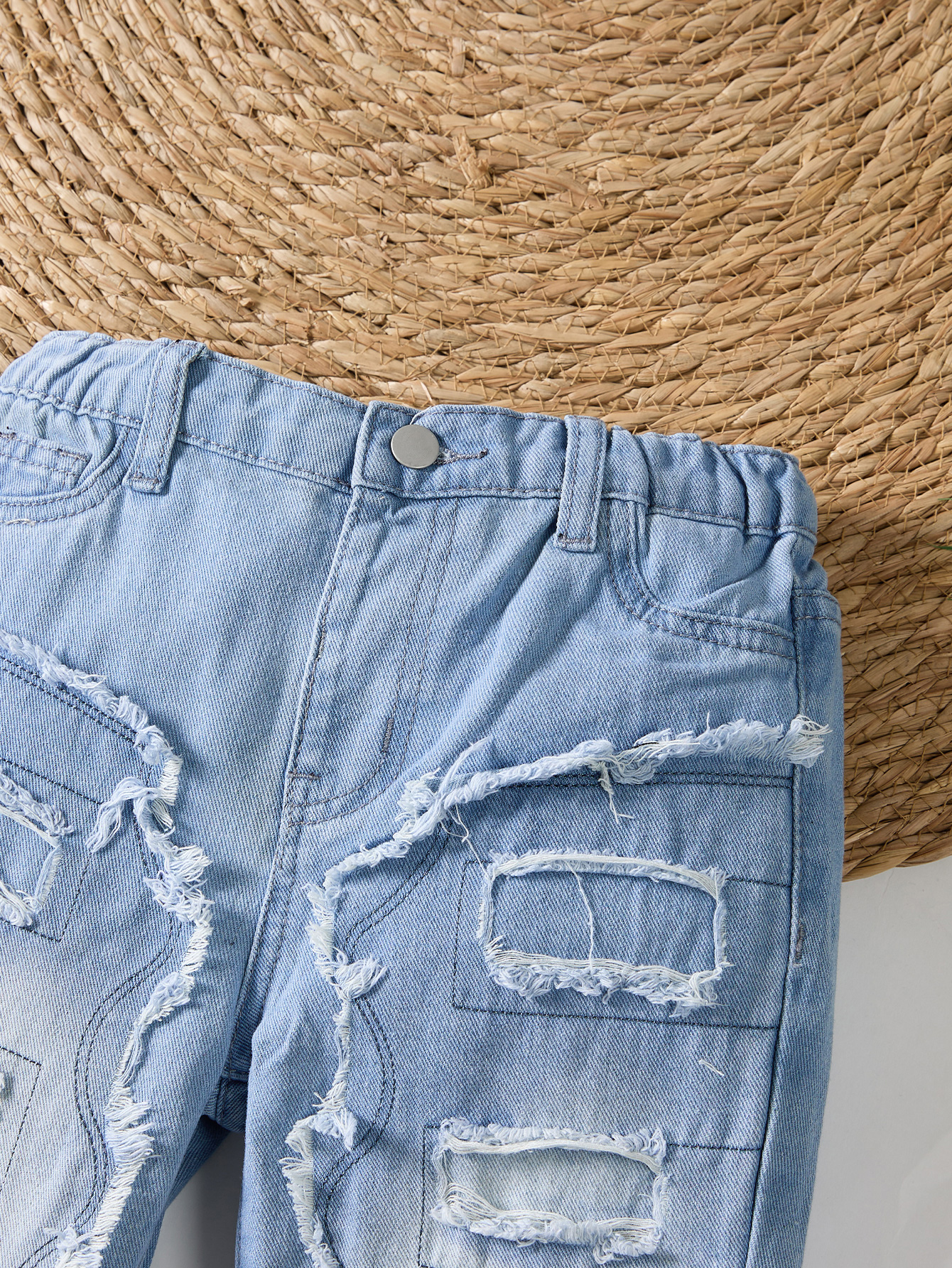 Trendy Lightweight Light Blue Boys Designer Jeans: Durably Crafted & Fashion Forward