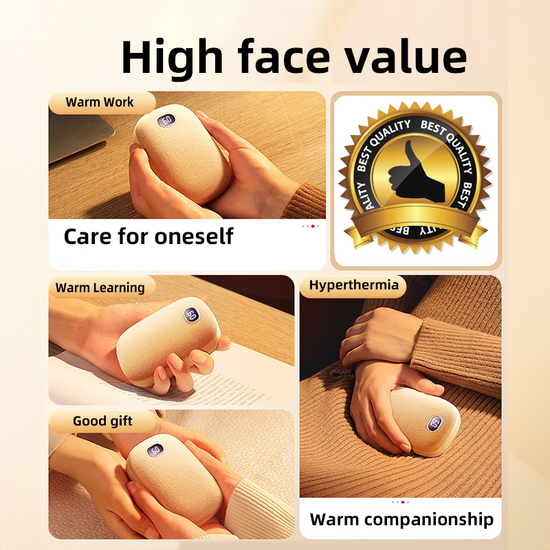 Mini hand warmer, winter heater M08, double-sided woolen plush warm hand warmer, pocket size, USB rechargeable mobile power heating device