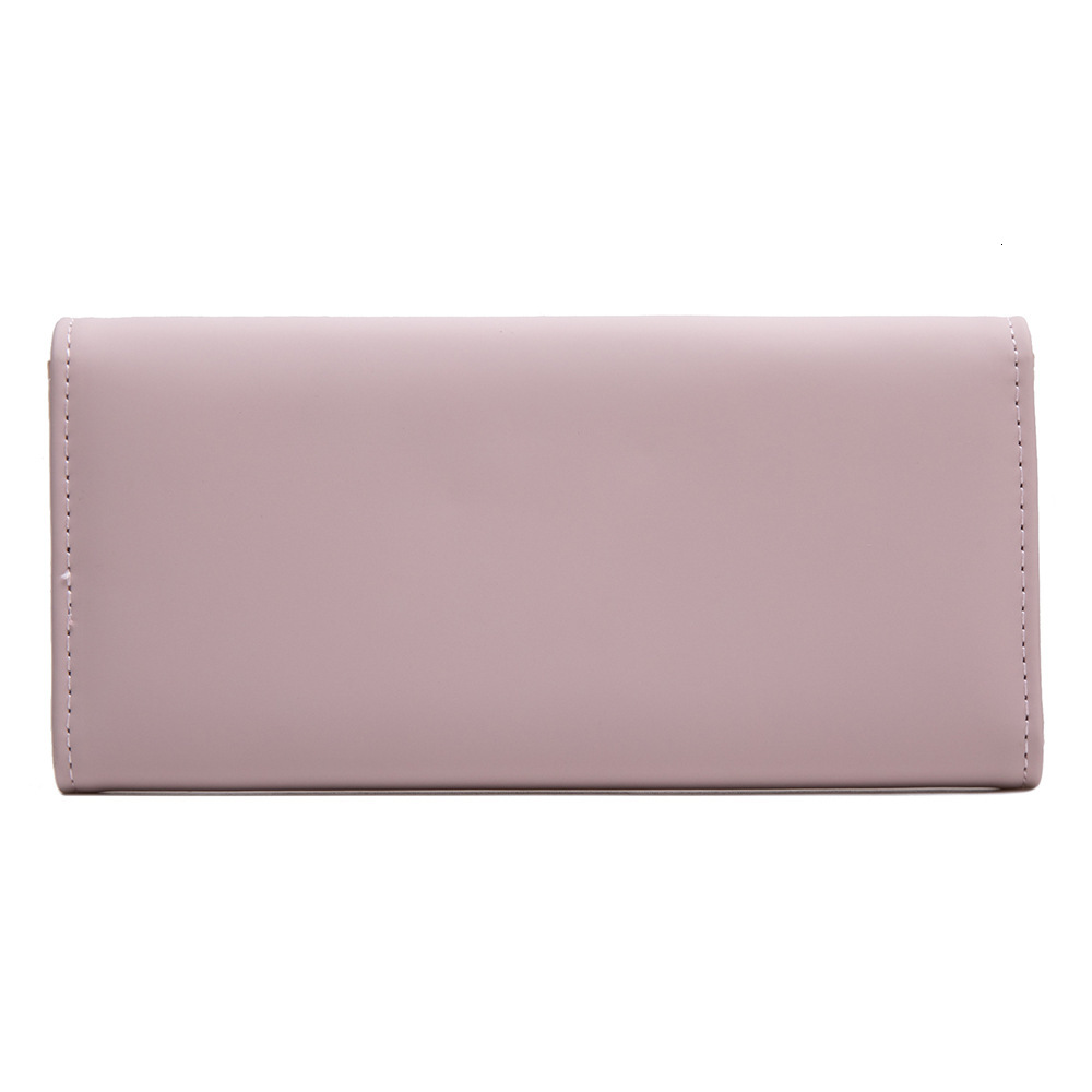 Free Shipping 2025 New Designer Bag Trade Wallet For Women Long Style Japanese And Korean PU Leather Fresh Leaf Buckle Simple Versatile Women's C