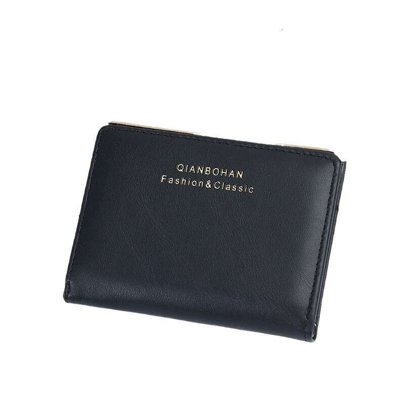 New Women's Short High-end Sense Solid Color Simple Zipper Coin Purse Wallet Money Clip Small Card Holder