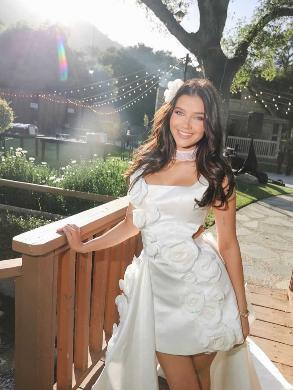 Graceful Mermaid Wedding Dresses Lace Chiffon Full Floral Appliques Above-Knee Length Plus Size Bridal Gowns Romantic Vestido De Novia