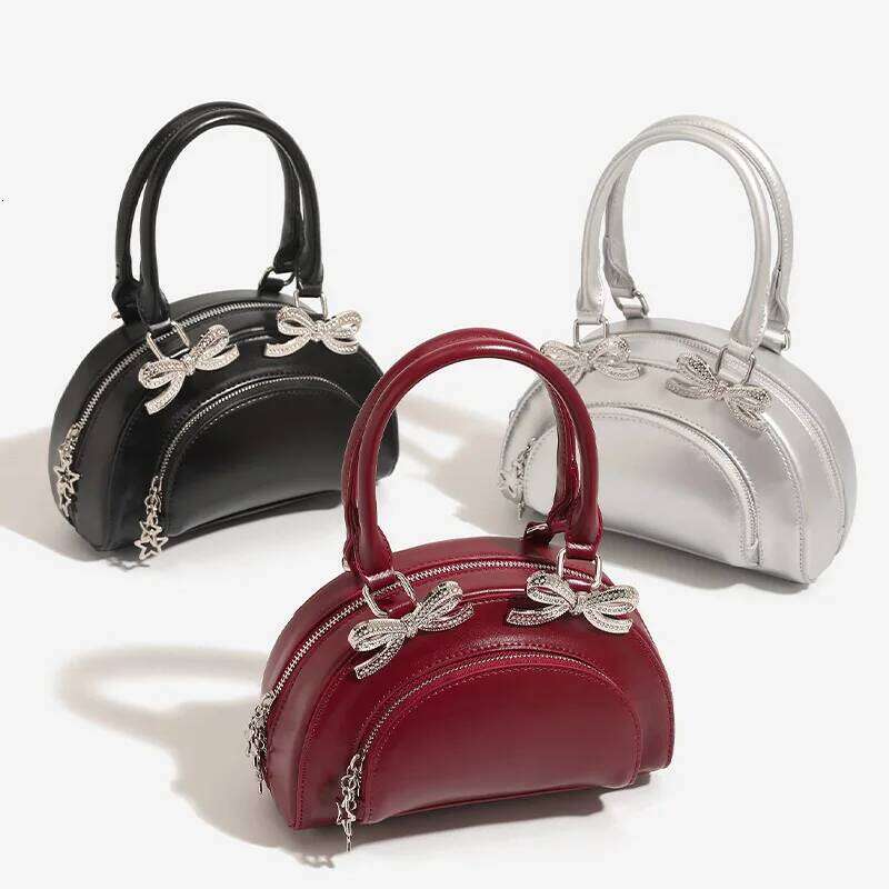 Designer Bag And Stylish Summer New Butterfly Embedded Dia Shell Tote Bag Designer Soft PU Leather Multifunction Bowling Handheld Luxury Bag