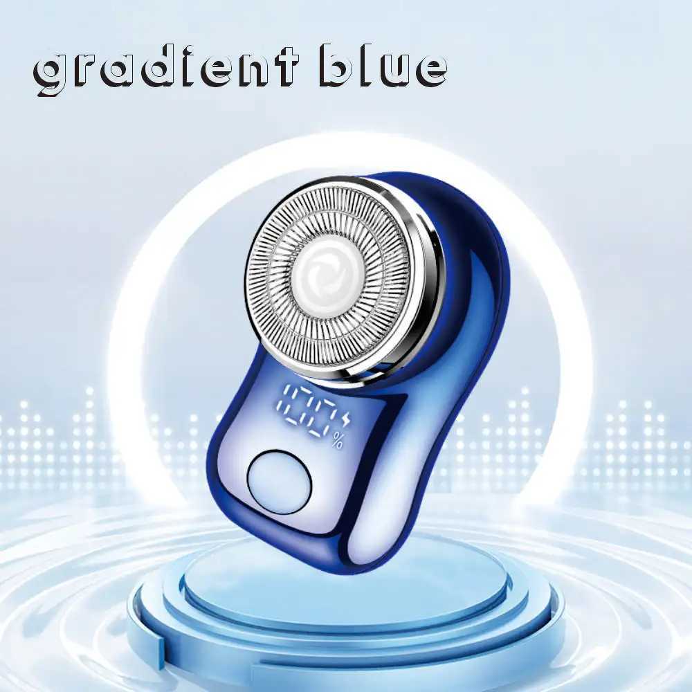 Mini Electric Shaver Mens Bag Travel Shaver Portable Beard Shaver Type-C Intelligent Digital Display Lightweight Shaver W250625