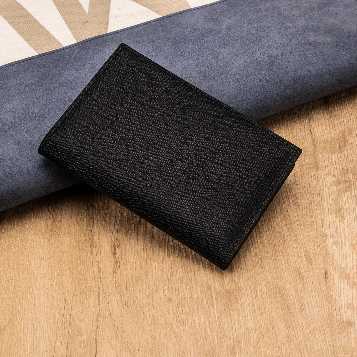 Business Card Holders for Man Genuine Leather Credit Card Holder Small Wallet Money Bag Mens Slim Card Case Mini Purse for Male 250624