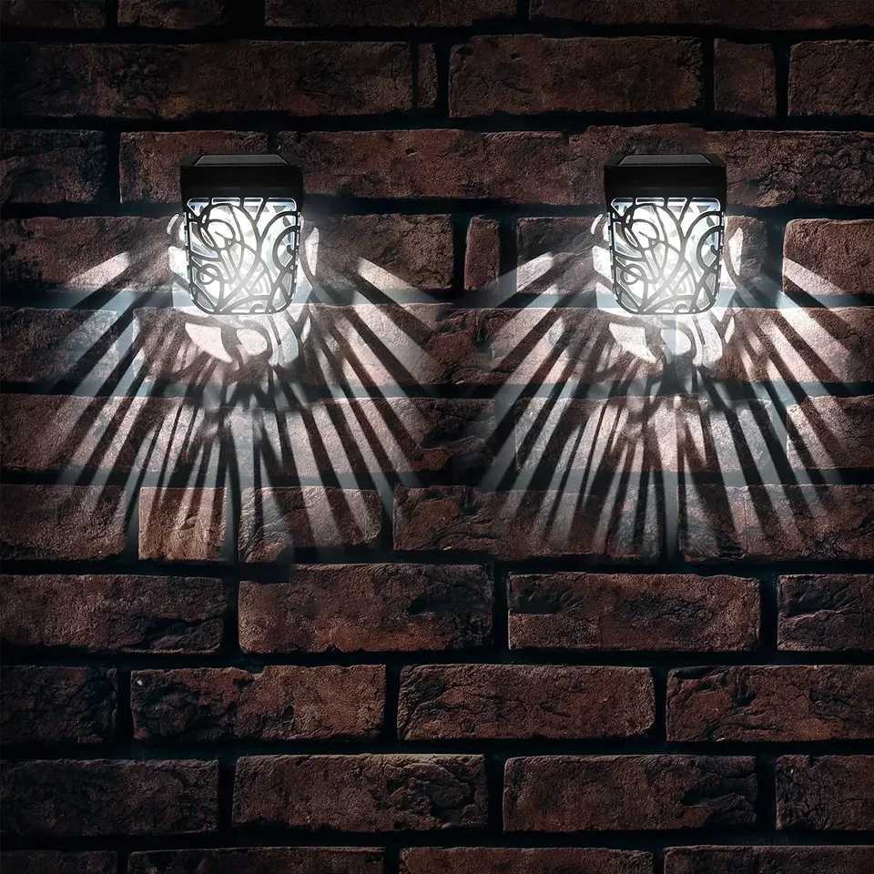 Garden Outdoor Solar Wall Light LED Wireless Light for Yard Roof Patio Stair Door Lighting Decoration 6 Pc Solar Fence Light XJ250624