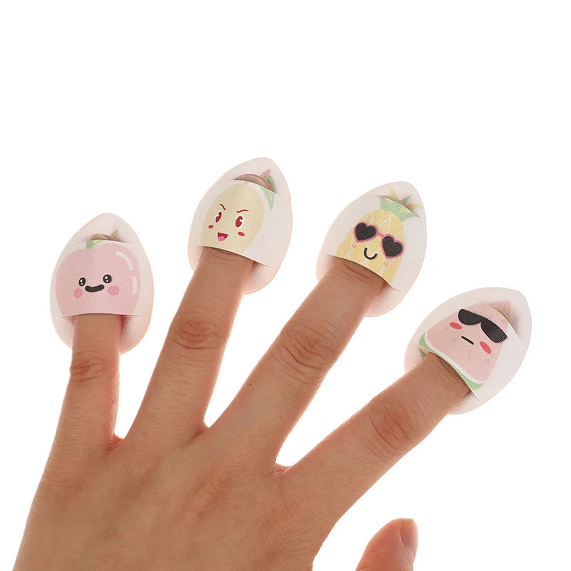 10PCS Mini Fruit Pattern Finger Sponge Puff Small Air Cushion Powder Face Foundation Concealer BB Cream Cosmetics Applicator 250625