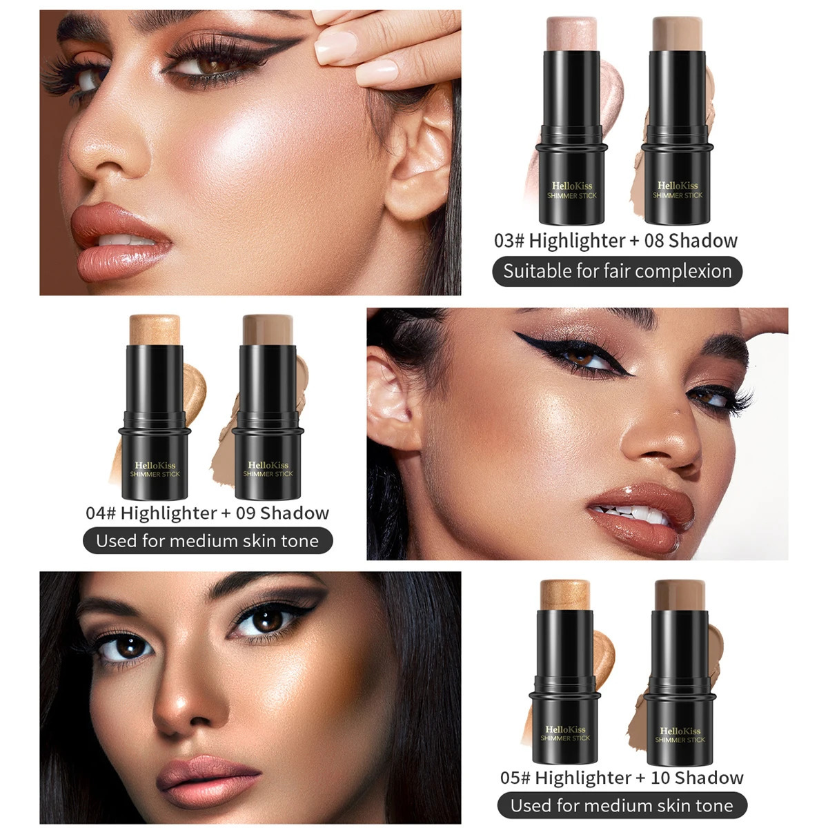 Multifunctional Highlight Shadow Contouring Stick Concealer Face Brightening Multifunctional Blush Stick 250625