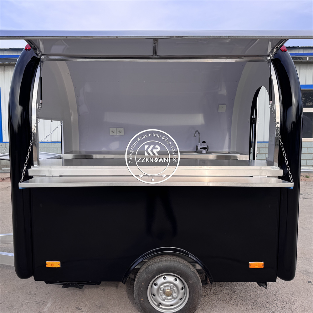 Street Concession Fast Food Truck Pizza Cart With Full Kitchen Snack Coffee Kiosk Customized Size Color Food Trailer For Sale