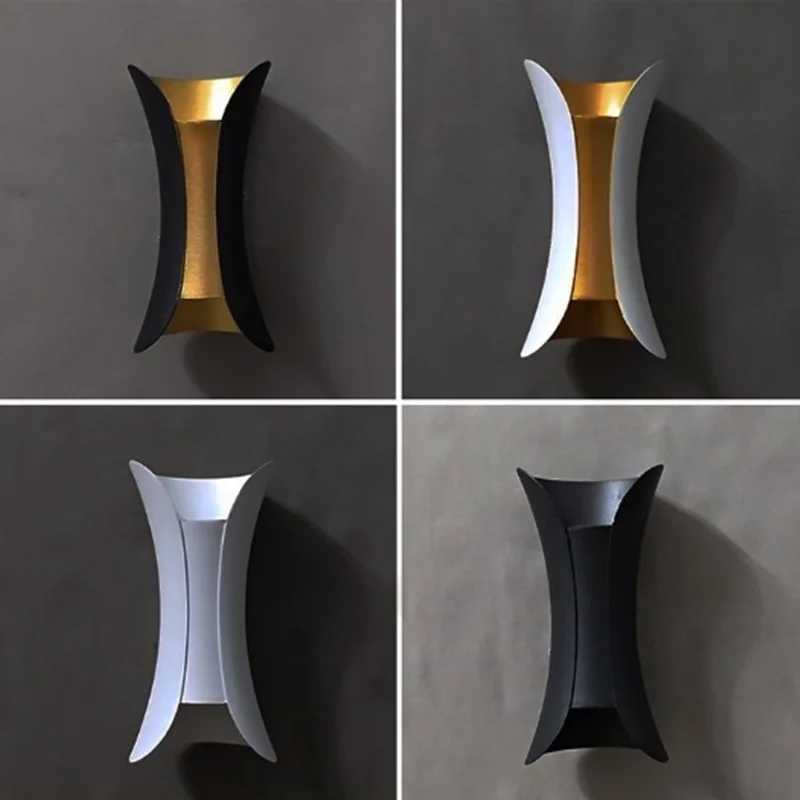 Waterproof Outdoor LED Wall Lamp Sconce Balcony Courtyard Fence Porch Light Indoor Bedside Wall Light Golden Color AluminumXJ250624