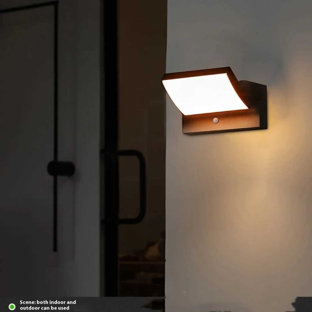 LED AC85-265V Wall Lamp Motion Sensor Light Outdoor Wall Light Porch Balcony Garden Courtyard Lamp Retro Living Room Bedroom XJ250624