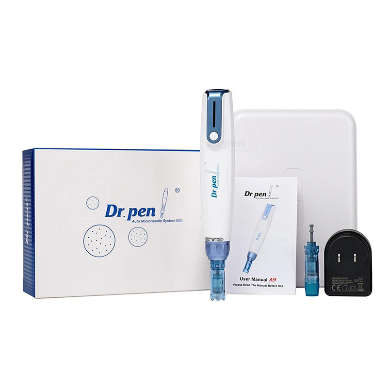 DrPen Ultima A9 Microneedle Facial Treatment Dermapen with 6 LED Speed Control Anti Backflow Needles Cartridges for Enhanced Skin Rejuvenation Derma P
