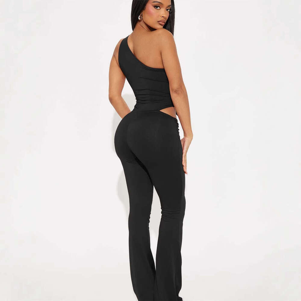 Summer New Women's Sexy Off-Shoulder Sleeveless Backless Tube Top Bodycon Jumpsuit B5