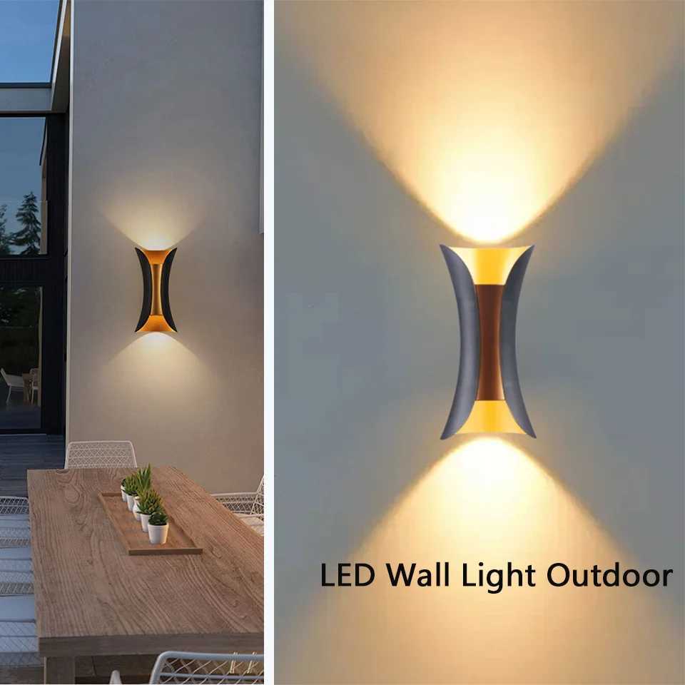 LED Wall Light Outdoor 10W Waterproof ABS IP54 Porch Garden Wall Lamp Indoor Bedroom Bedside Decoration Lighting Lamp Black XJ250624