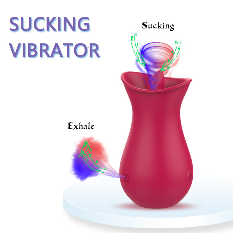 Haoqi Fun New 10-Mode Sucking Device Tongue Licking Vibrator Massager Female Masturbator Adult Sex Toy