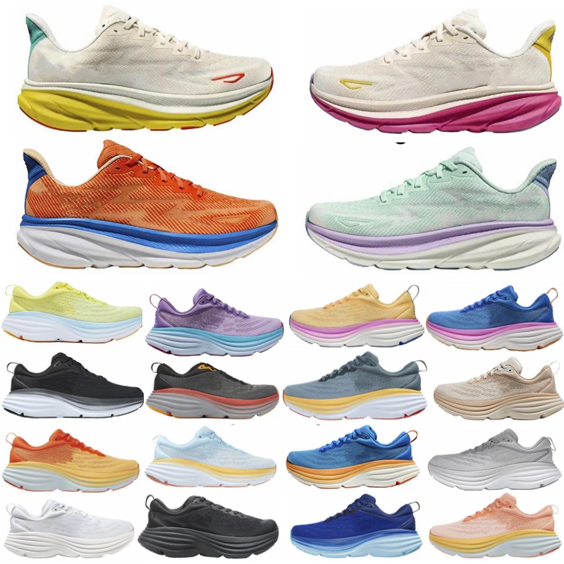 2025 New Clifton 9 Casual Bondi Cliftons Shoes Sports Harbor Mist Carbon X 2 Free People black Designer Athletic Bondis 8 Mens Women 36-45