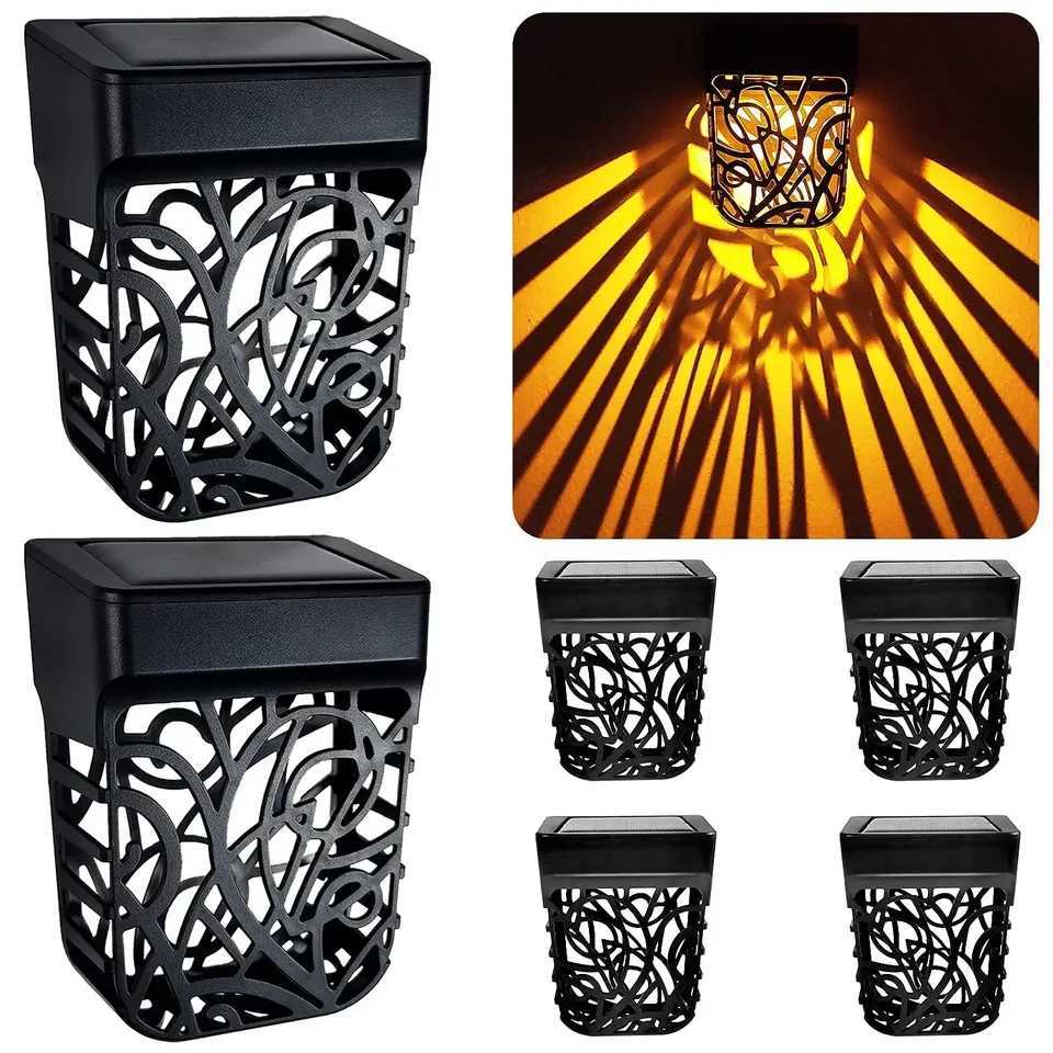 Garden Outdoor Solar Wall Light LED Wireless Light for Yard Roof Patio Stair Door Lighting Decoration 6 Pc Solar Fence Light XJ250624