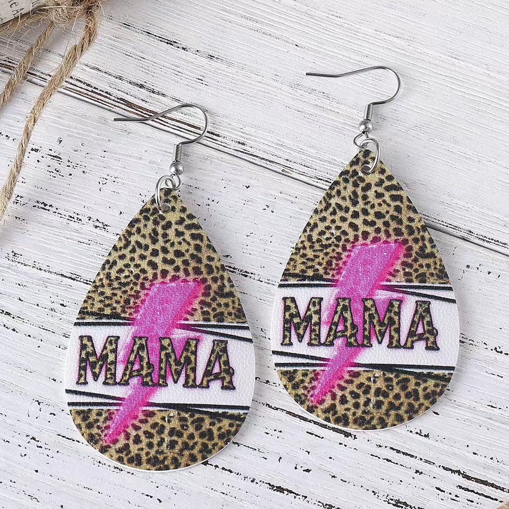 1 Pair New Mother's Day Lighing MAMA Letter Earrings Gift