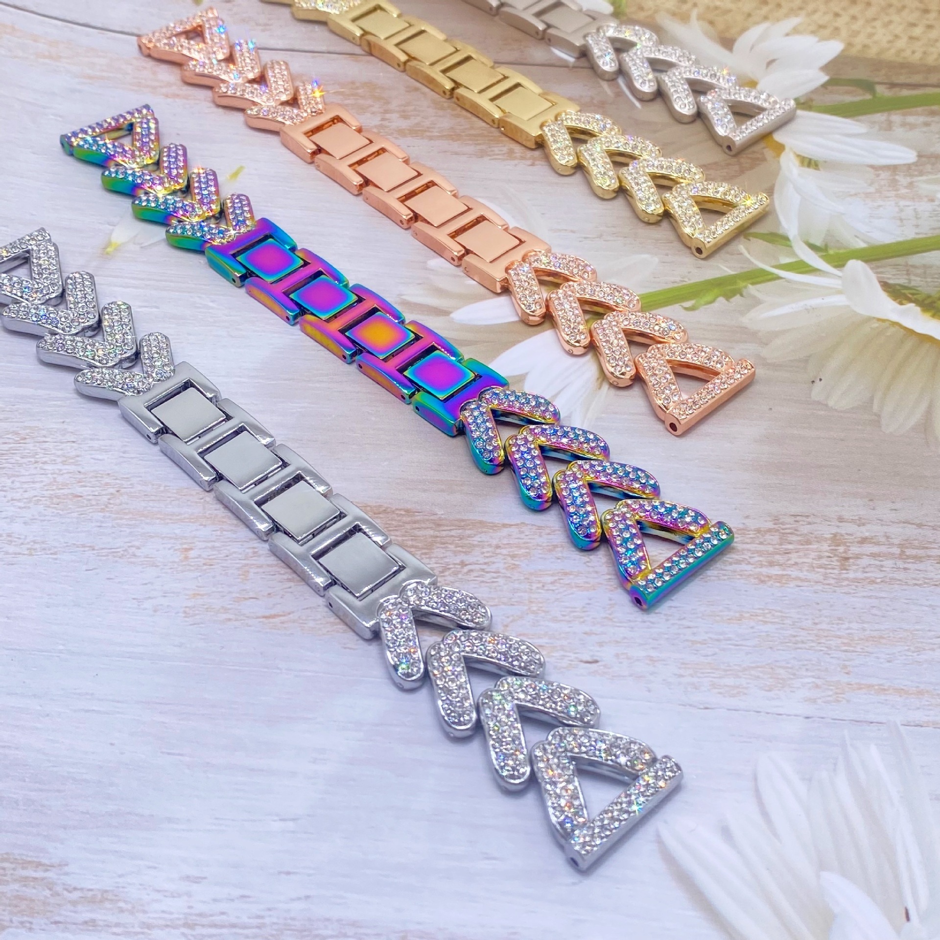 Luxury Premium Design 8-Shaped Diamond-Inlaid Metal Watch Band for Apple Watch Series 1-9