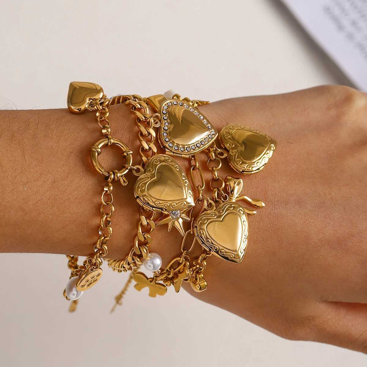 Uworld Fashion Love Photo Box Bracelet Alien Pearl Star Pendant Smooth Love Pendant Bracelet Wens Jewelry Vntines Day Gift X250625