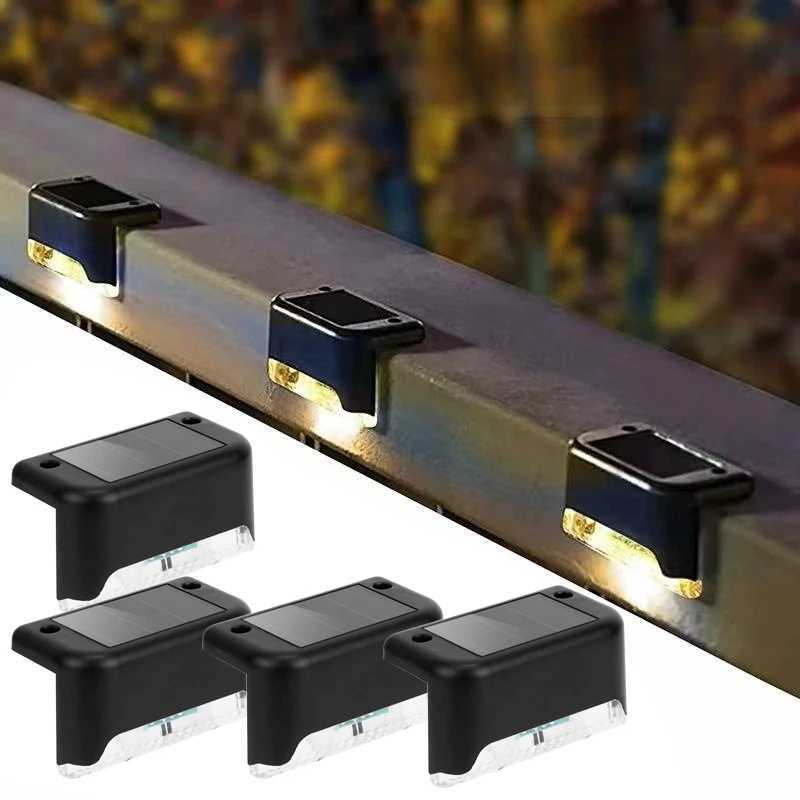 1/4Pack LED Solar Step Lamp Path Stair Outdoor Wall Light Garden Lights Balcony Light Decoration for Patio Stair Fence LightXJ250624