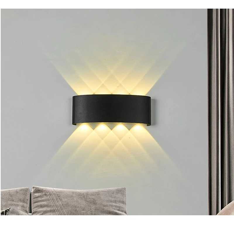 Nordic LED Waterproof IP65 Outdoor Wall Lamp 6W 8W Aluminum PIR Motion Sensor Wall Light Garden Porch Sconce AC110V220VXJ250624