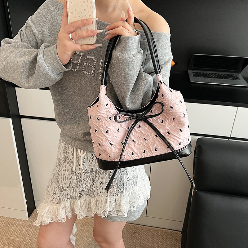 Free shipping 2025 designer Shoulder Bags for womans ladies flap lady fashion casual bow square handbag women crossbody Underarm bag - view 3