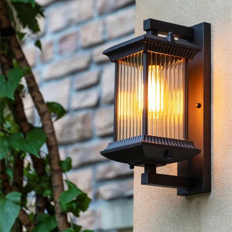 Outdoor Wall Lamp Metal Waterproof Outside Wall Lights AC90-260V Exterior Wall Lighting for Hotel Villa Big Porch Garden Gate XJ250624