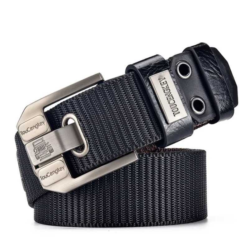 Men Pin Buckle Belt Canvas Belt MenFashion Nylon Belt Jeans Belt Military Training Thickened Denim Belt Trend Outdoor Casual W250625