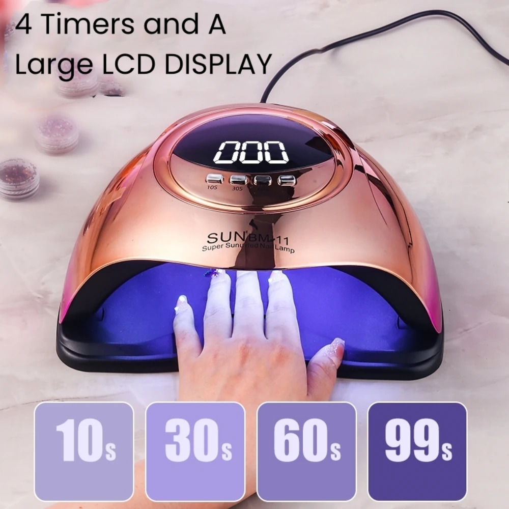 UV LED Nail Drying Lamp Professional UV Nail Art Dryer Light For Gel Nail 66 Beads Fast Curing Gel Polish Lamp 250625