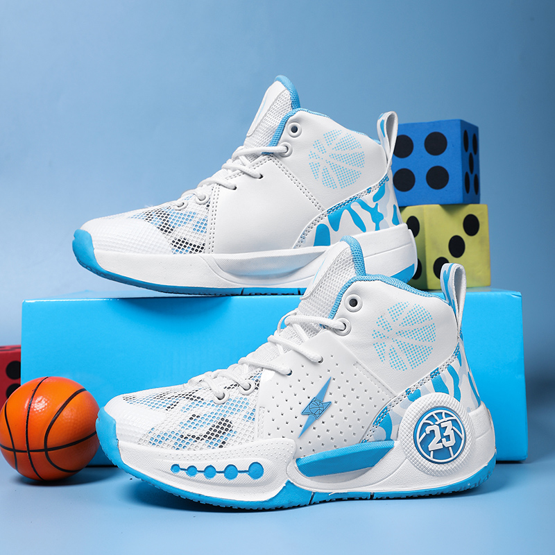 8809-Breathable Sneakers, Mesh Basketball Shoes, Anti-slip Wear-Resistant, Boys' Basketball Shoes, Boys' Youth, Practical Training Sneakers,