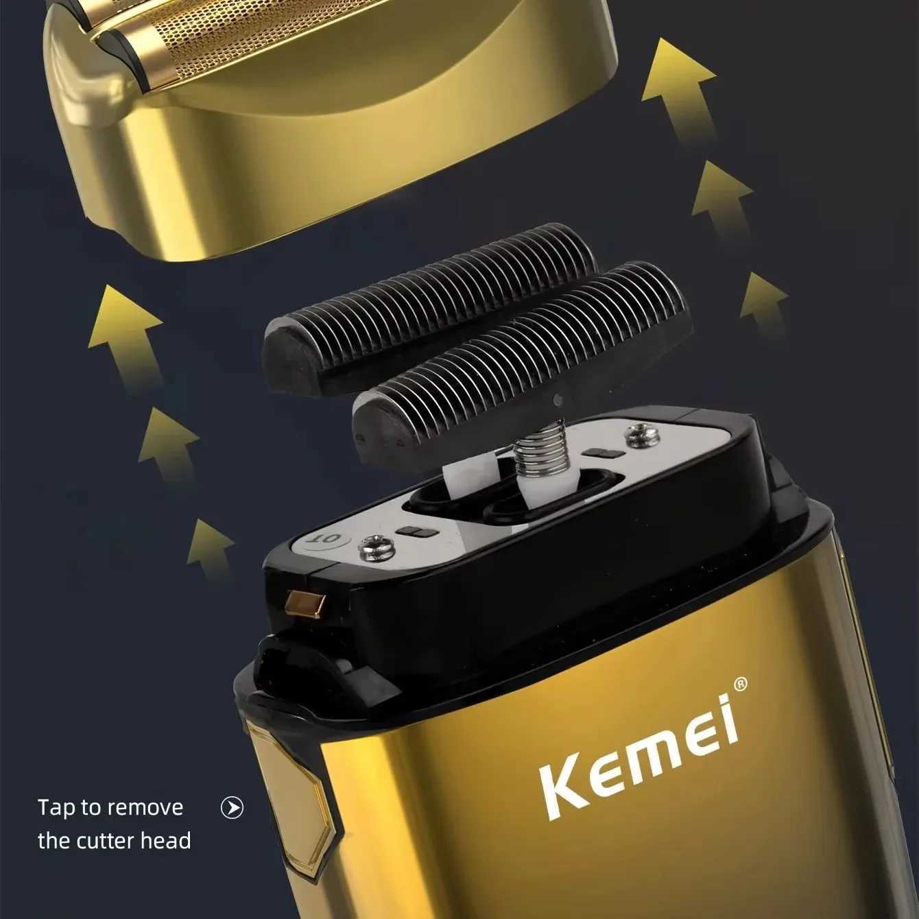 Kemei TX10 New Electric Shaver with LED Display Screen Rechargeable Hair Beard Razor Bald Head Shaving for Men W250625