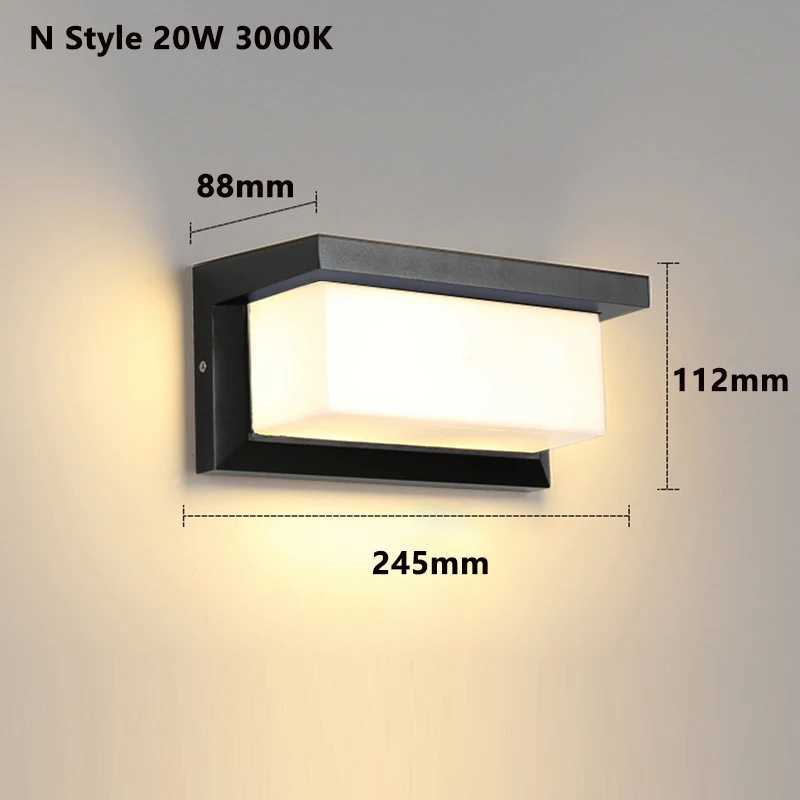 LED Outdoor Lights Waterproof IP65 Motion Sensor Light Wall Light AC85-265V Porch Lights Balcony Garden Lights Outdoor Wall LampXJ250624