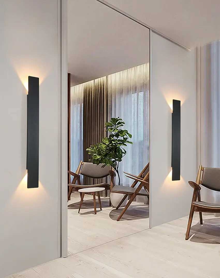 LED Wall Lamp Outdoor Waterproof Strip Wall Lights Porch Sign Lighting Courtyard Garden Decor Light Fixture Aluminum XJ250624