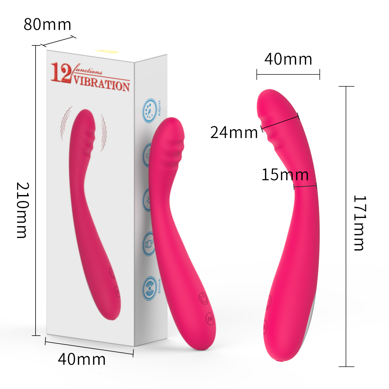 Haoqi Fun New Silicone Rechargeable Vibrating AV Stick Female Masturbation Massage Adult Sex Toy