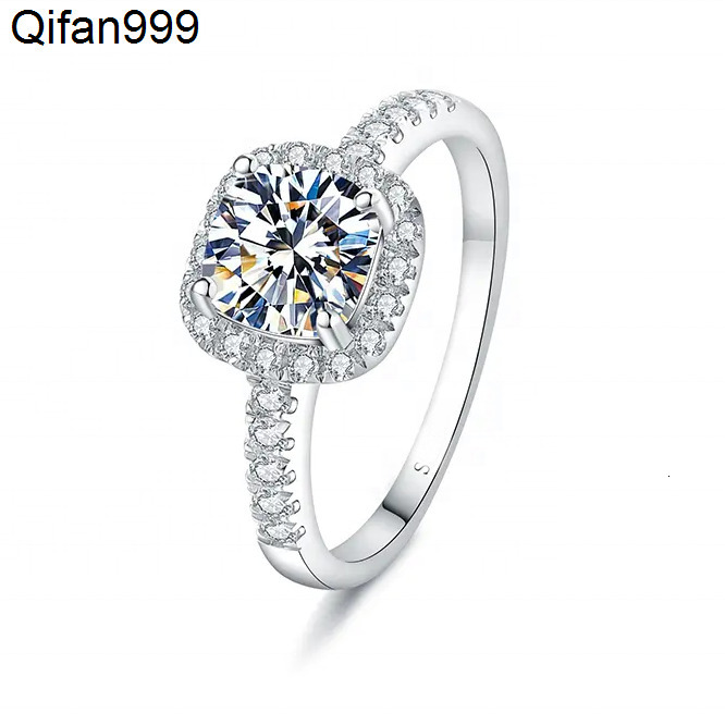 Hundred Match No Color Loss Wedding S925 Sterling Silver High-end Moissanite Diamond Ring