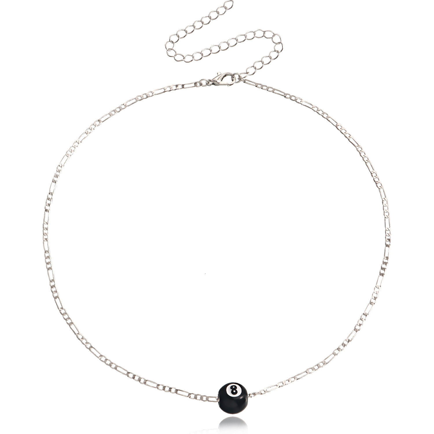 Accessories New Billiard Black 8 Necklace for Women Unique Design Sense Light Jewelry Non-Fading Jewelry for Women