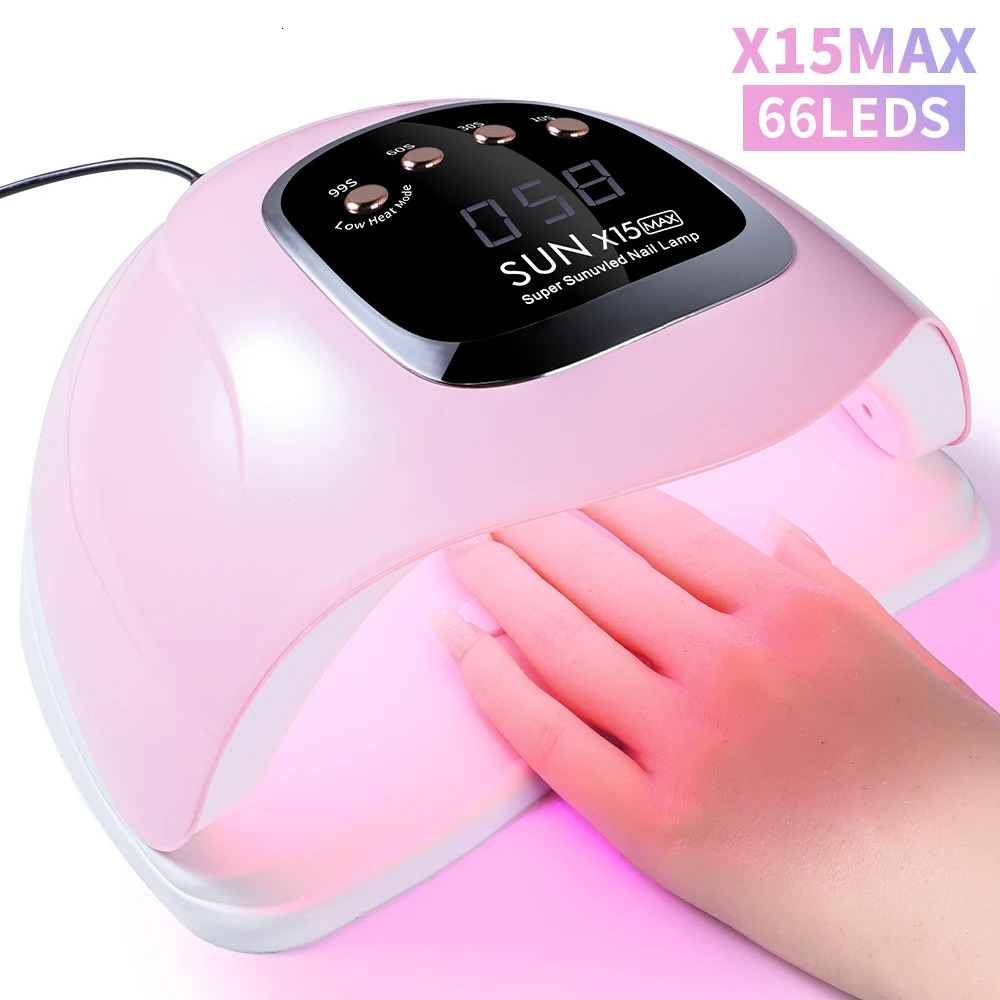 SUN X15 MAX Nail Art Lamp 66 UV LED Professional Gel Polish Dryer With 4 Timer Auto Sensors For Nail Salon Tools 250625
