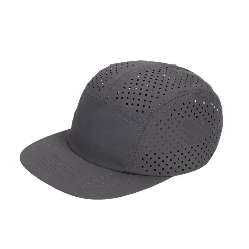 Perforated 5-Panel Cap for Men Lightweight Breathable Quick-drying Baseball Caps Running Camping Hiking Training Outdoor Hat 250625