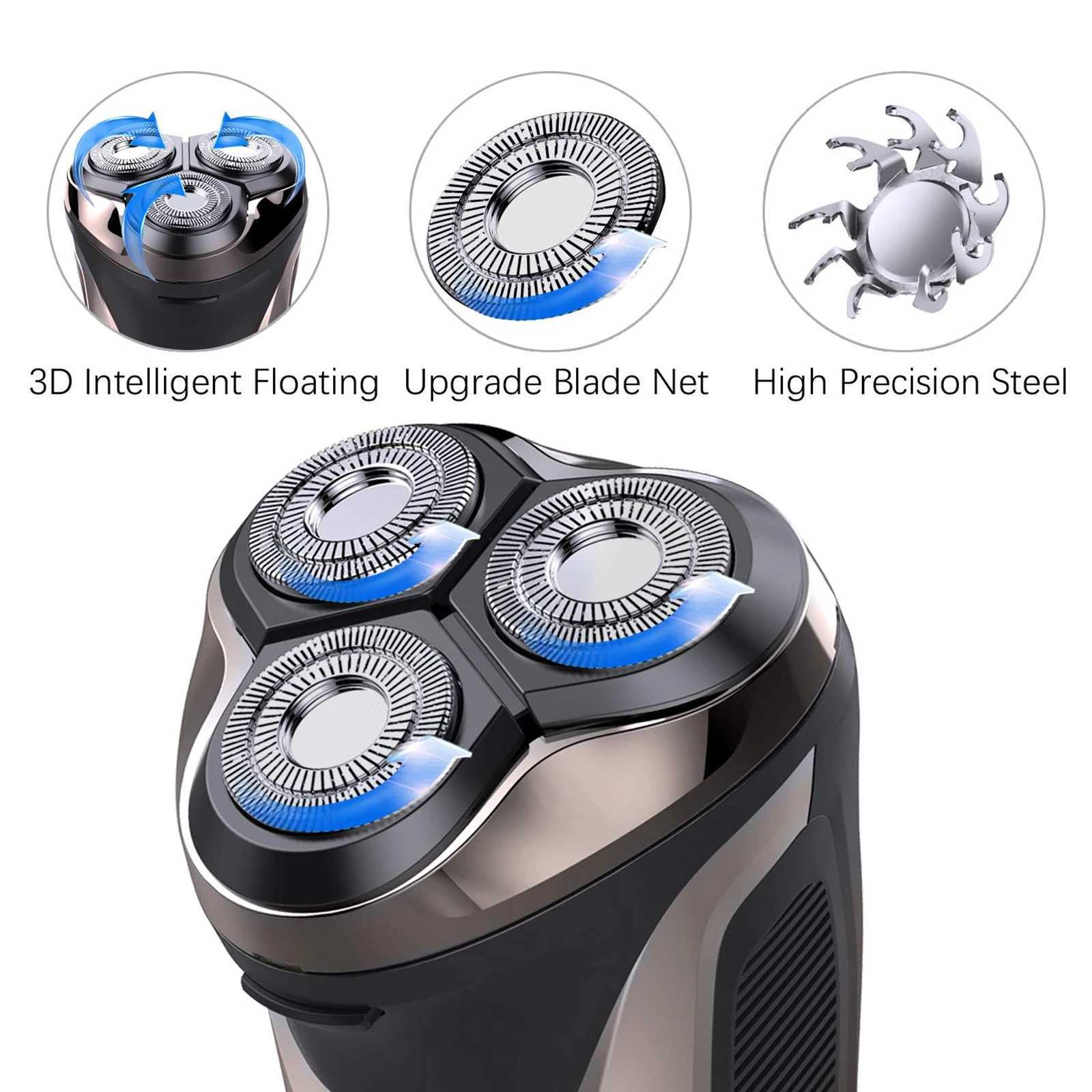 2025 New Beard Shavers for Men Electric Razor Cordless USB Rechargeable Triple Blades Shaver Electric Shaver Waterproof FK-373 W250625