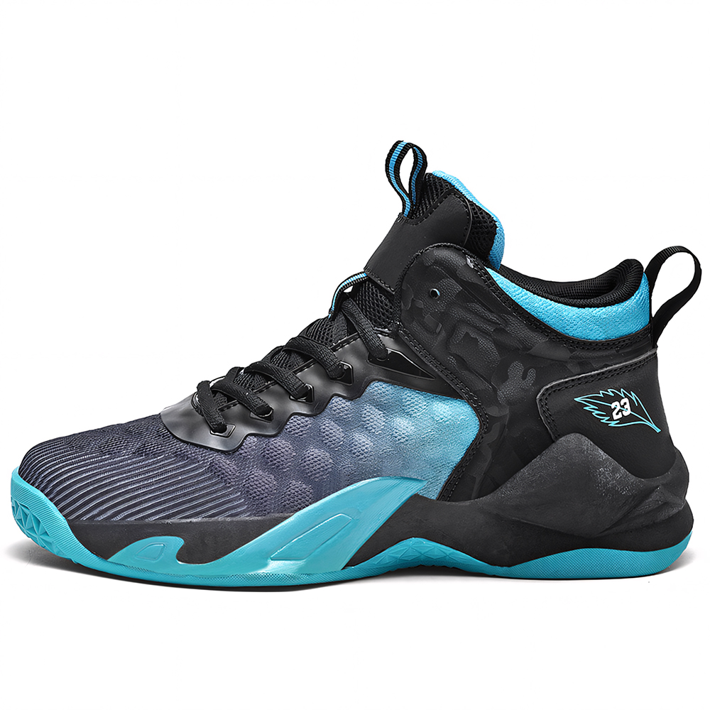 6958-Men's Basketball Shoes Fashion Sneakers Running Shoes Breathable Leather Anti Slip Sneakers