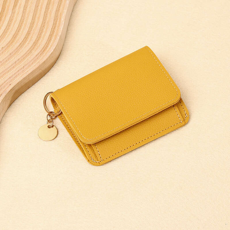 Women's Short Wallet Korean Style Ins Solid Color Simple Card Holder Student Mini Zipper Coin Purse for Women