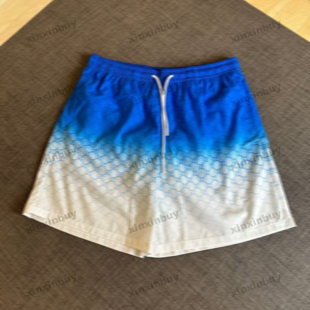 xinxinbuy Men women designer Shorts pant summer beach holiday Gradient Double letter printing sets suit Spring summer white black khaki brown gray M-3XL