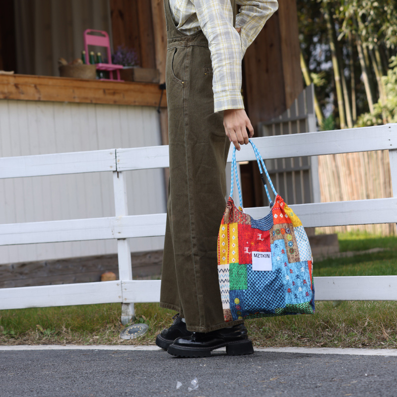 new original design patchwork handmade bags with ethnic style versatile for daily use single - shoulder and cross - body bags