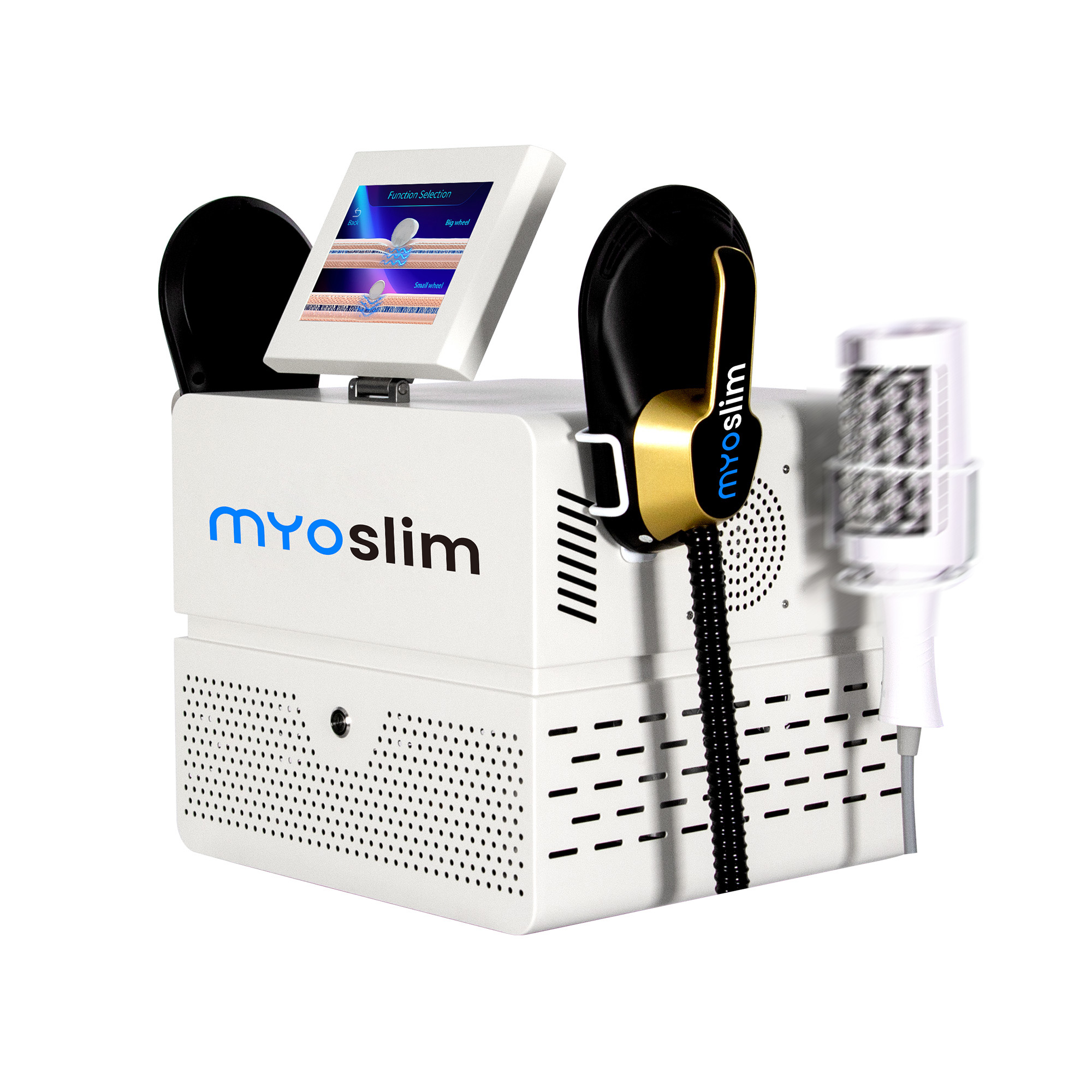 MYOSlim New Desktop RF Body Shaping Machine Roller Fat Reduction And Magnetic Slimming Body Shaping And Weight Loss White