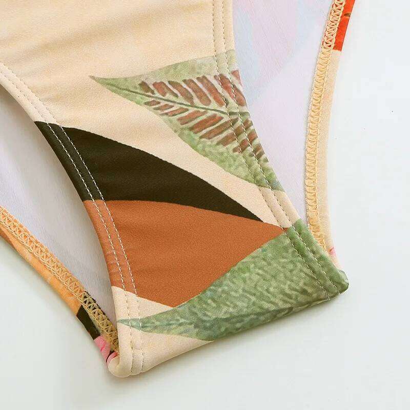 Fashion Printed Swimwear Women One Piece 2025 Trend Belly Covered Bikini Swimsuit Sexy Backless Bathing Suit with Cover Up Skirt